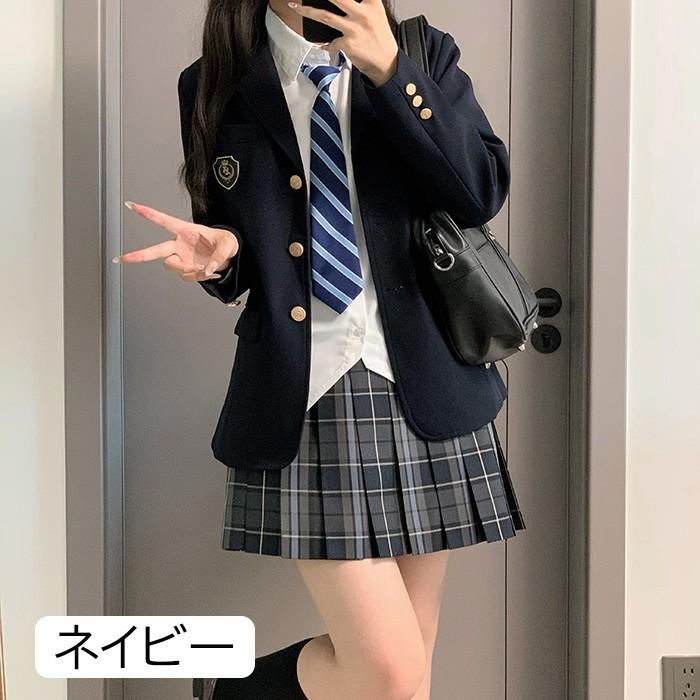 ネイビー ブレザー スカートセット　卒業式　165B 制服 ブレザー スカート セット ネクタイ 女子 入学式 卒業式 学生服