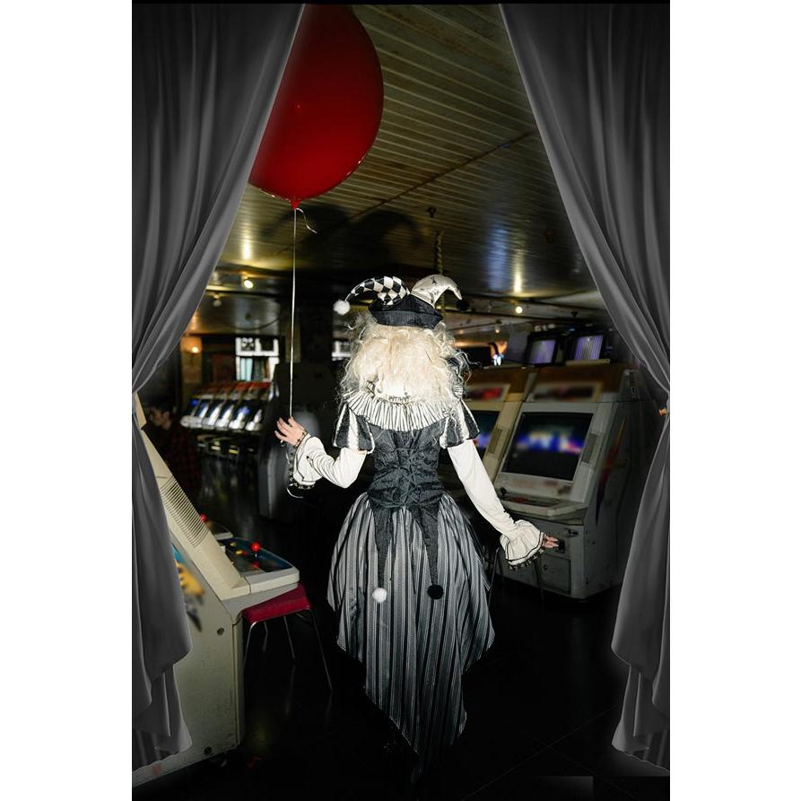 ロリータ コスチューム ハロウィン ピエロ風 ブラウス スカート パンツ