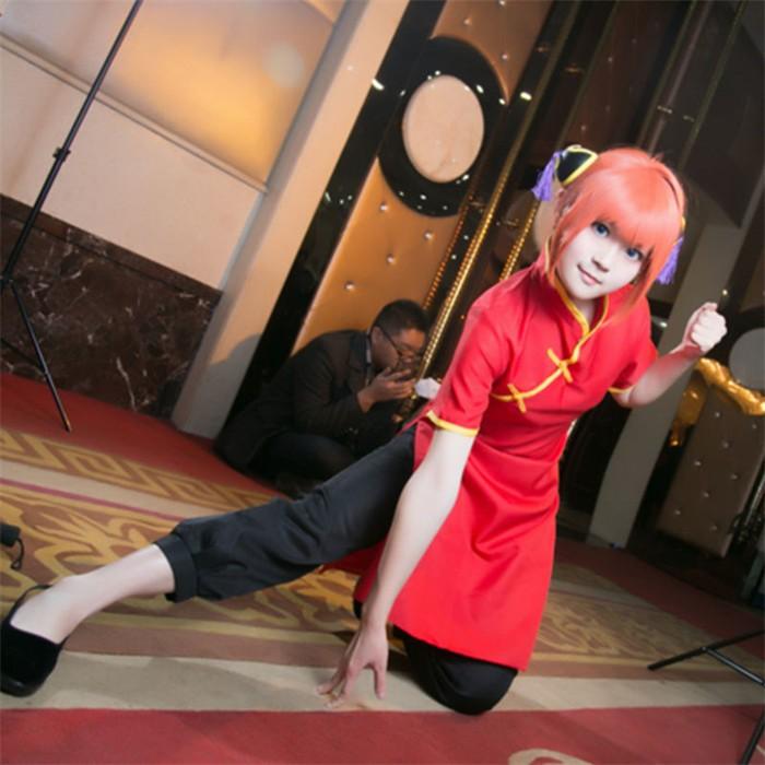 銀魂 神楽 チャイナドレス コスプレ 変装 仮装 コスチューム cosplay