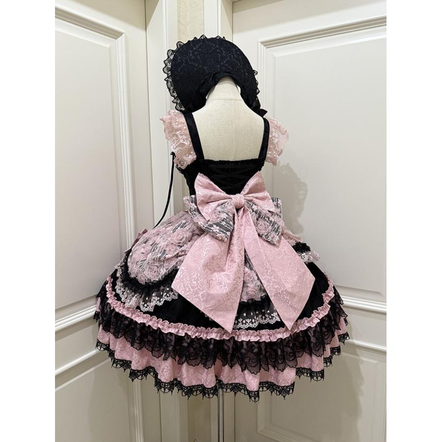ゴスロリ JSK ワンピース レディース 夏 ジャンパースカート リボン