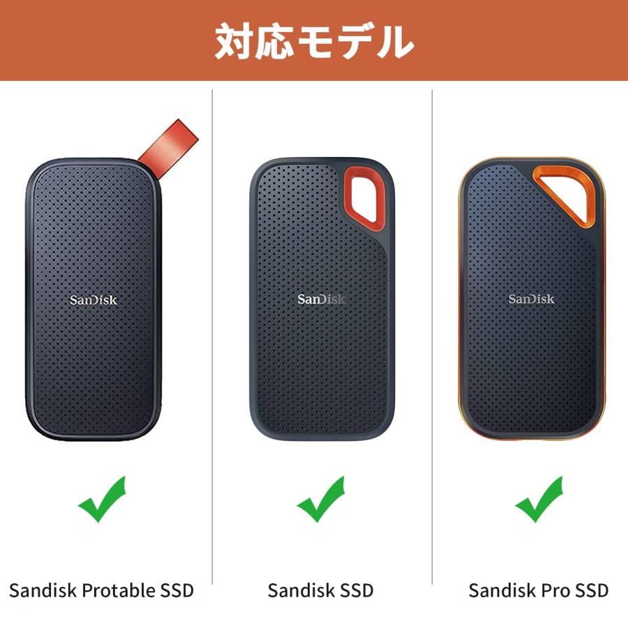 Yinke ケース SanDisk SSD/SanDiskポータブルSSD Portable Extreme PRO 