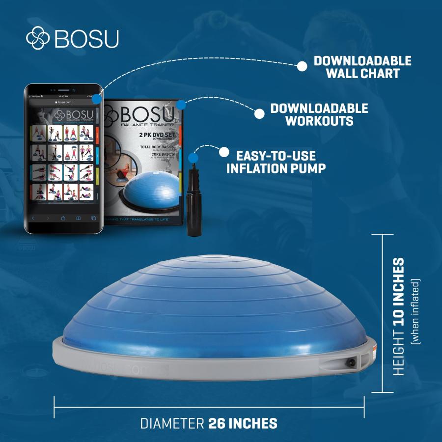 BOSU(ボス) バランストレーナー プロ 直径65cm 耐荷重136kg 商業向け 日本語説明の画像