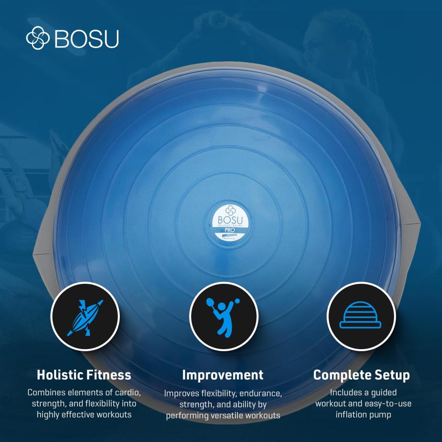 BOSU(ボス) バランストレーナー プロ 直径65cm 耐荷重136kg 商業向け 日本語説明の画像