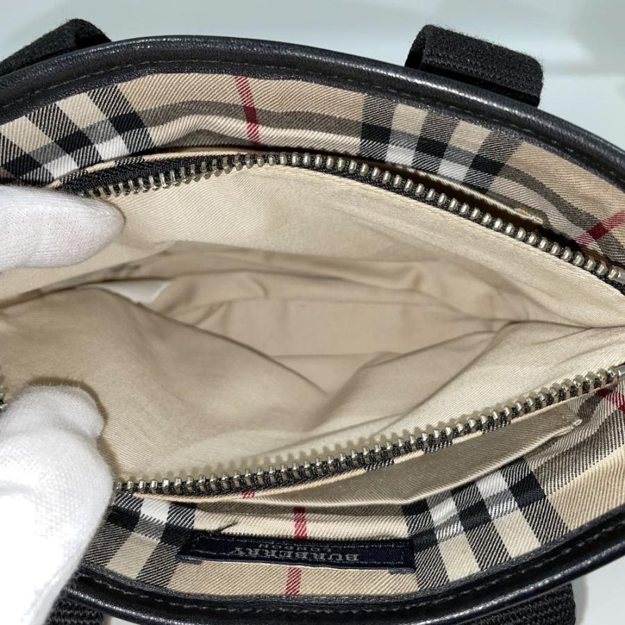 中古B/標準 BURBERRY バーバリー ハンドバッグ ロンドン キルティング 内部チェック ミニ レディース ブラック   20457919｜itsyoursbyapre｜09