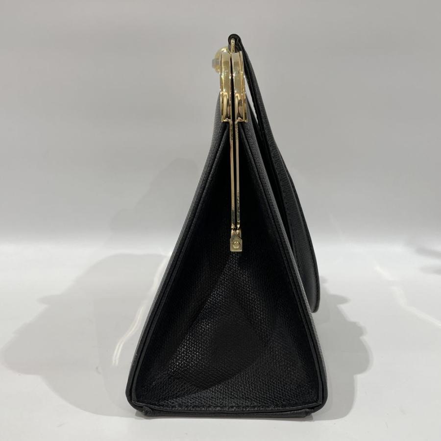 中古AB/使用感小 YVES SAINT LAURENT イヴ・サンローラン ショルダーバッグ ロゴ がま口 ヴィンテージ 肩掛け レディース ブラック   20458219｜itsyoursbyapre｜03