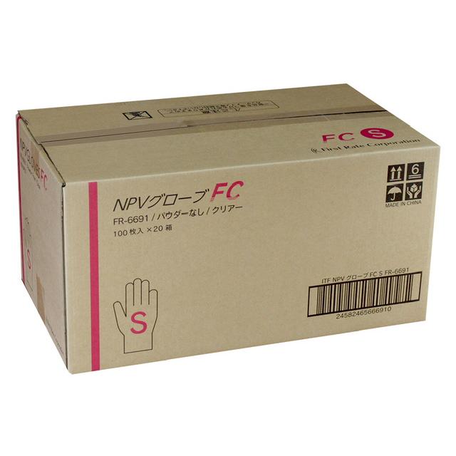 19箱まとめ売り　ビニール手袋　NPVグローブ FC Mサイズ 100枚×19箱 dショッピング |ファーストレイト NPVグローブ FC クリア Mサイズ 100