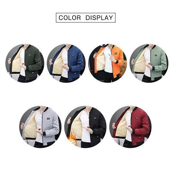 中綿ジャケット メンズ ブルゾン 裏起毛 アウター 防寒 スタンドカラー 厚手 メンズジャケットファスナー 防寒着 雨 風 無地 シンプル 種類 豊富な品揃え