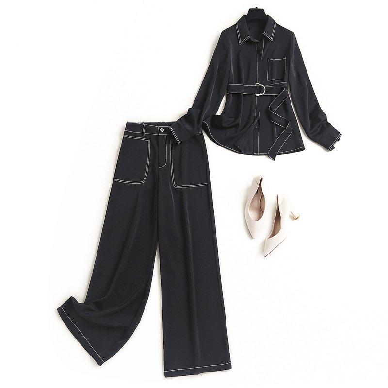 あなたにおすすめの商品 おしゃれ 黒 ブラック 長袖 パンツスーツ レディース セットアップ 春服 上下セット 着痩せ Ol 通勤 結婚式 入学式 卒園式 セットアップ サイズ L Www Nanofcm Com