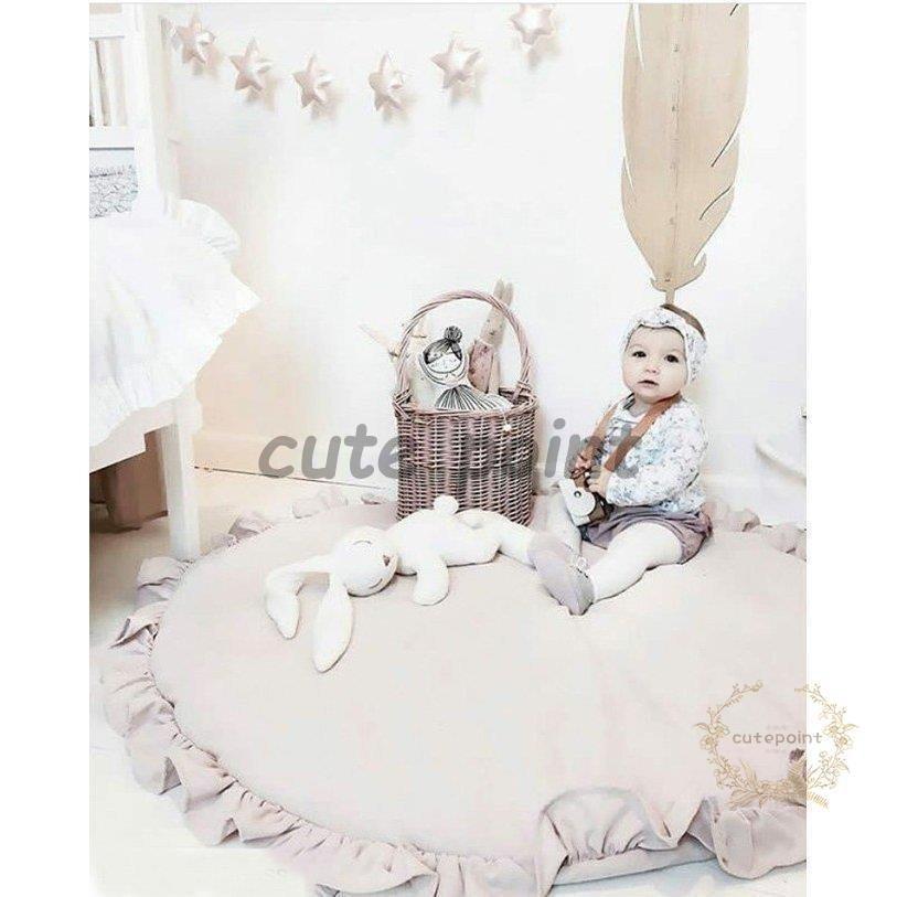世界的に有名な ベビーマット サニーマット 低反発 洗えるフリル 北欧風 ラグ 丸型 円形 オールシーズン リビング お昼寝マット 床 赤ちゃん Cisama Sc Gov Br