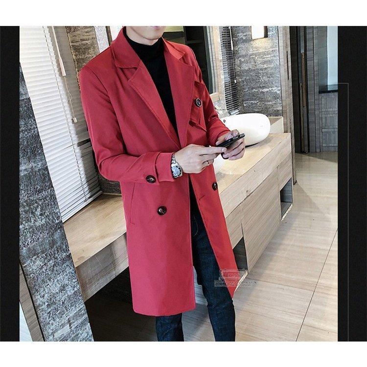 人気特価激安 トレンチコート メンズ アウター 秋冬 ロングコート テーラード ビジネスコート ダブルコート チェスターコート トレンチコート 色 ワイン Demolition Training
