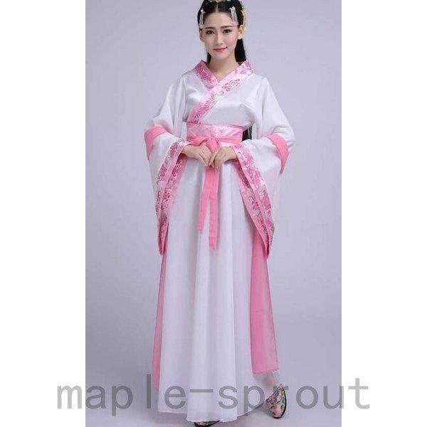 驚きの値段 2枚 唐装漢服 中国古代宮廷コスプレ衣装 イベント 学園祭パーティーダンス衣装 チャイナドレス 写真撮影ドレス 振袖 引き裾 演出服 唐朝貴妃服