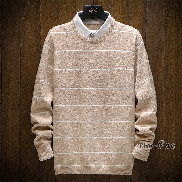 正規品 ニット メンズ 秋冬 ニットセーター カジュアル ボーダー 長袖 フェイクレイヤード 襟付き ニットソー ニット セーター サイズ 2xl Jeuneschirurgiens Com