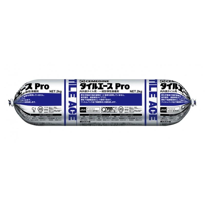 グレー　ボンド　内外装タイル用弾性接着剤　タイルエース　Pro　一般タイル用　2ｋｇ　（グレー）RE-452