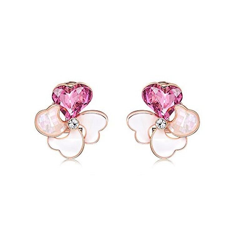 IUHA 大人の気品【胡蝶蘭】ピアス スワロフスキー クリスタル