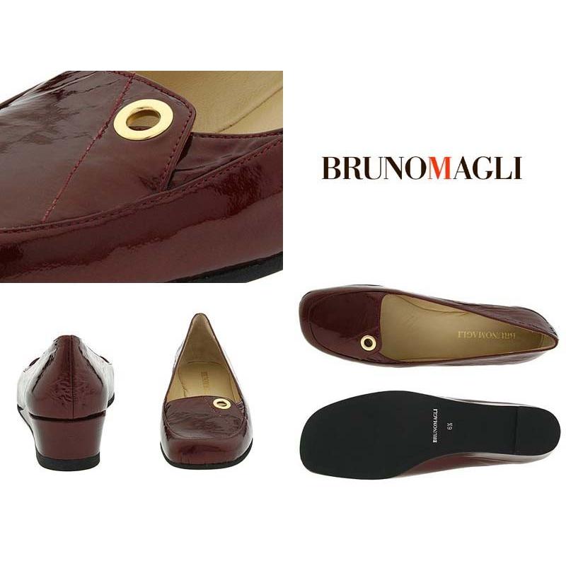 イタリア老舗ブランドBruno Magli ブルーノマリ 上品エナメル本革 