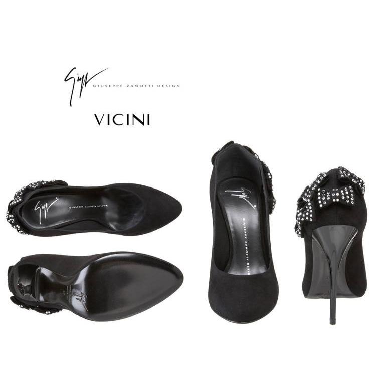 ジュゼッペザノッティ　スワロフスキー　パンプス 38.5#イタリアシューズGiuseppe Zanottiジョゼッペ・ザノッティ