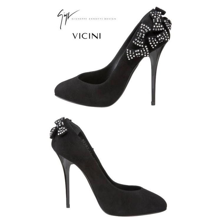 ジュゼッペザノッティ　スワロフスキー　パンプス 38.5#イタリアシューズGiuseppe Zanottiジョゼッペ・ザノッティ