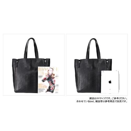 【未使用】レディース　バッグ　トートバッグ 最安値に挑戦中セレブ愛用 本革 カバス風 cabas パイソン型押し
