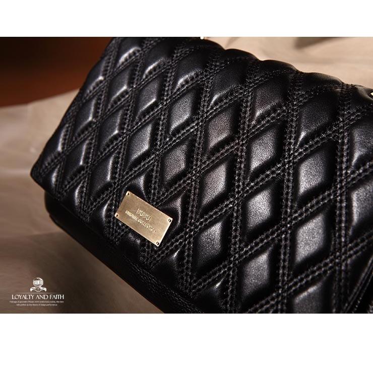 新入荷 定番人気 イタリア産ラムスキン キルティング Wチェーン