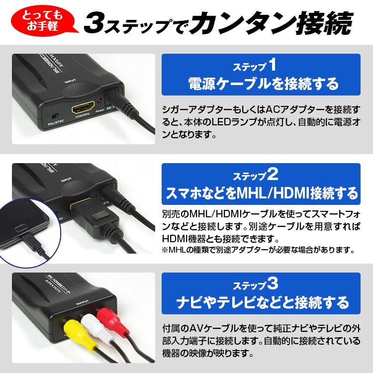 Hdmi Mhl 変換 コンバーター インターナビ Internavi 純正ナビ モニター Rca Av スマートフォン Iphone アンドロイド Android Xperia Galaxy Av100 I V Base 通販 Yahoo ショッピング