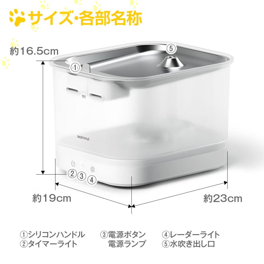 ペット自動給水器 猫 犬 磁力給水 循環式給水器 猫犬兼用 水飲み器