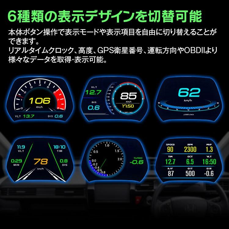 Obd2 Gps 追加メーター サブメーター 高輝度ディスプレイ 多機能 マルチメーター デジタルメーター スピードメーター タコメーター 電圧計 M Obd V05 I V Base 通販 Yahoo ショッピング