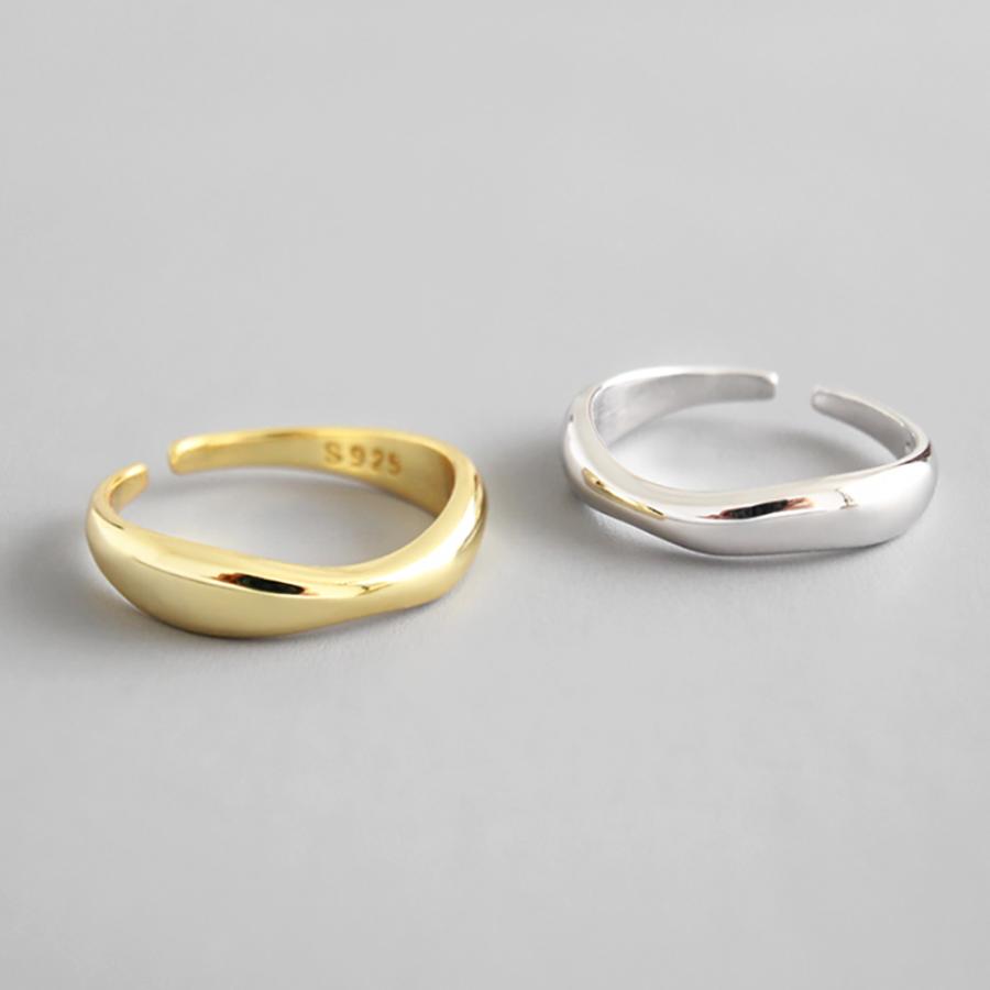 指輪 リング レディース シルバー silver 925 ゴールド シルバー ボールド ウェイブ 925 刻印 |  | 01