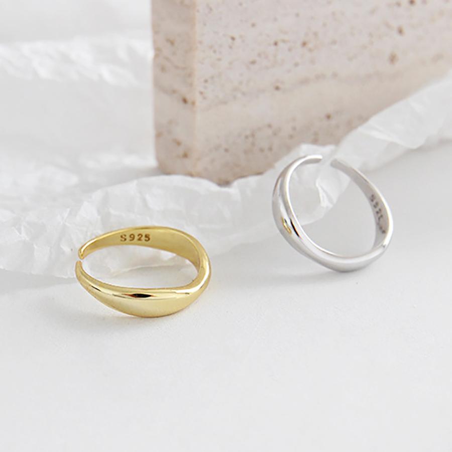 指輪 リング レディース シルバー silver 925 ゴールド シルバー ボールド ウェイブ 925 刻印 |  | 02