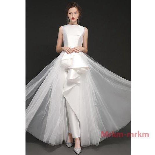 ウエディングドレス パンツ ウエディングパンツ 結婚式のパンツスタイル ウエディングドレス 二次会 花嫁 結婚式 ウエディングドレス 白