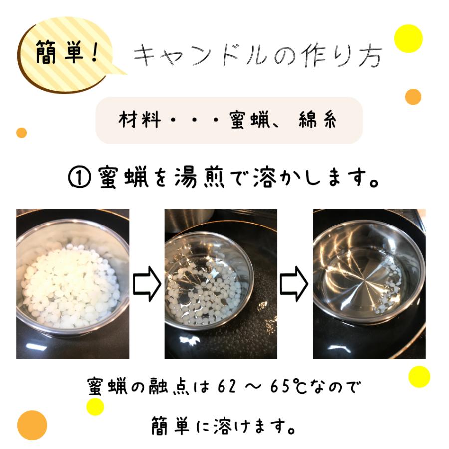 蜜蝋/ミツロウ200g 日本製 送料無料 植物性 ミツロウ 蜜蝋 キャンドル 敏感肌 クリーム 植物性 コスメ 化粧品 リップ 石鹸  アロマキャンドル｜ivory-mp2｜06