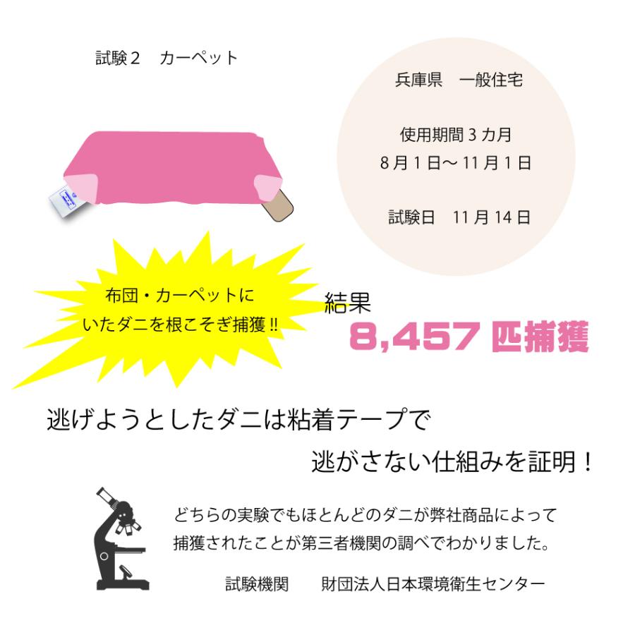 ダニとってシートNEO 10枚入 日本製 送料無料 ダニ ダニ取り ダニ捕り ダニ捕りシート ダニ取りシート ダニシート ダニ捕獲シート ダニ退治 ダニ対策 ダニ駆除｜ivory-mp2｜19