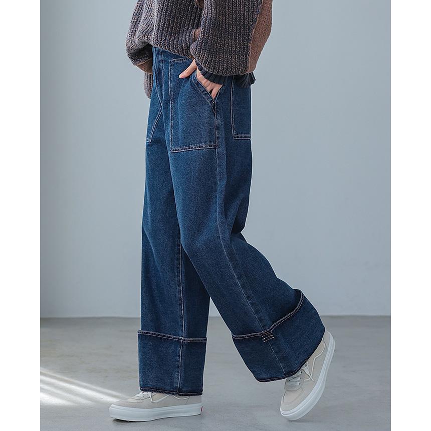 AM♥ cygne 　デニムパンツ　薄ブルー 完売商品　サイズ1T Chico ジーンズ デニム デニムパンツ 「4色展開」ポケットレース