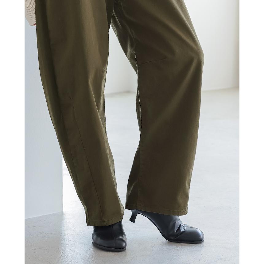 ツイルワイドパンツ レディース ボトムス パンツ ウエストゴム ポケット 綿 ゆったり 大きいサイズ 体型カバー メール便不可 |  | 14