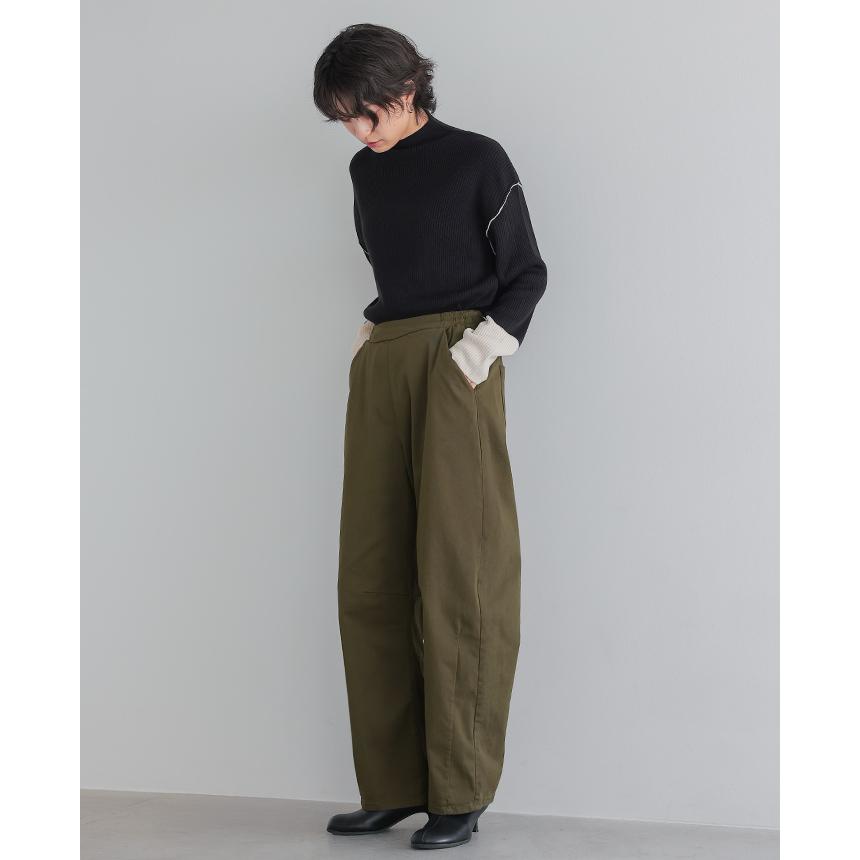 ツイルワイドパンツ レディース ボトムス パンツ ウエストゴム ポケット 綿 ゆったり 大きいサイズ 体型カバー メール便不可 |  | 11