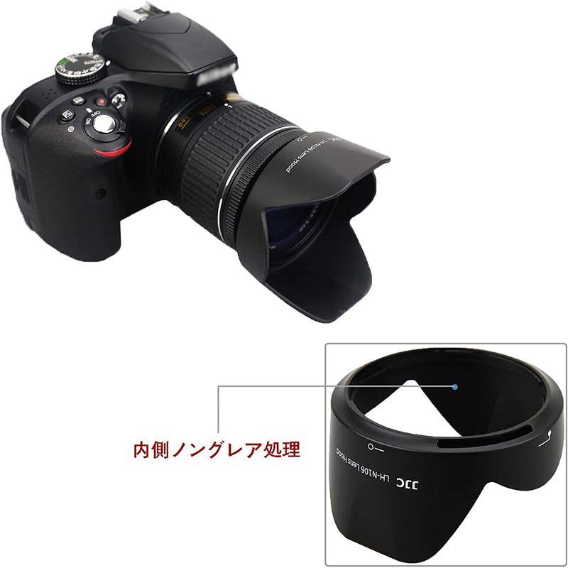 SALENEW大人気!SALENEW大人気!JJC HB-N106 可逆式 花形 レンズフード Nikon AF-P DX Nikkor 18-55mm  F3.5-5.6G Nik レンズアクセサリー