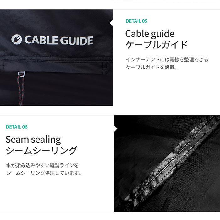 KZM ジオパス テント ブラック 4〜5人用 ドームテント フルクローズ