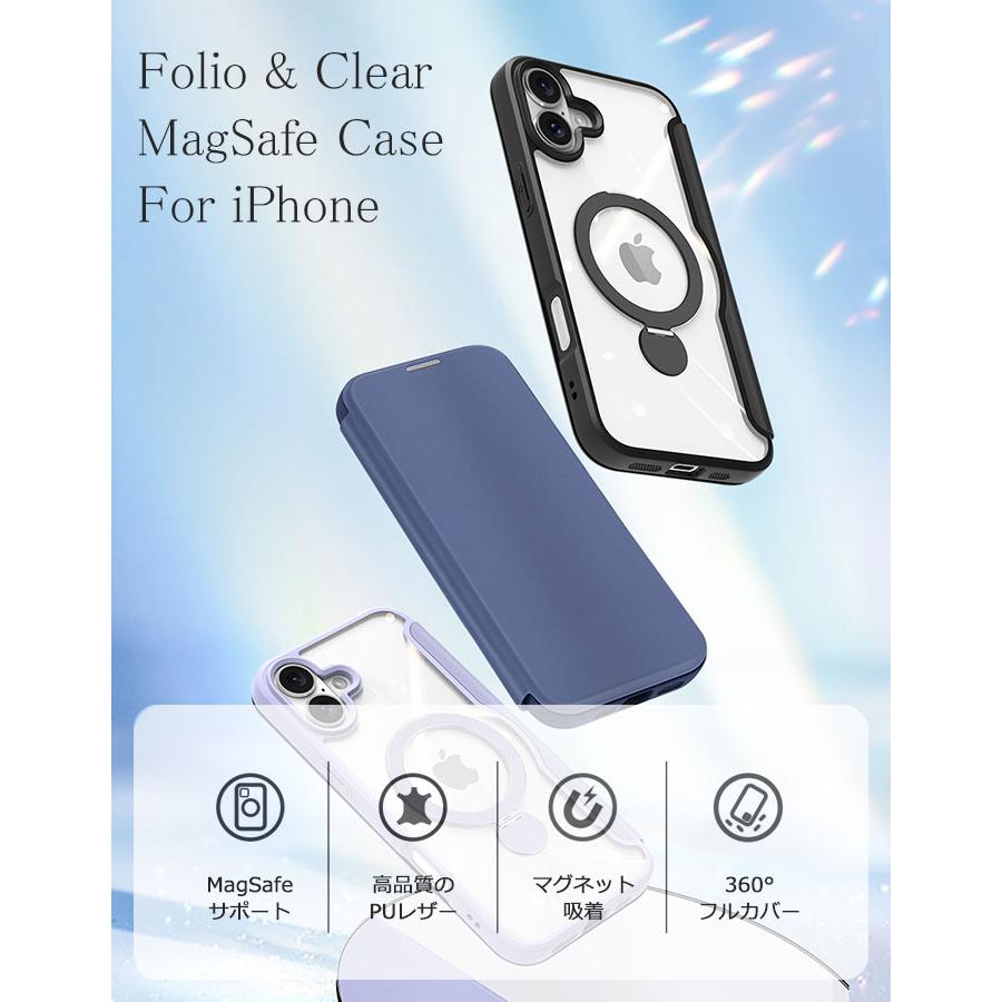 iphone16 ケース 手帳型 手帳 MagSafe対応 iphone カバー カード 収納