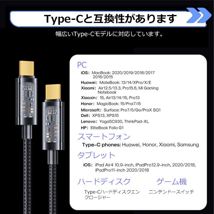 Type-C to Type-C Type-C to Lightning タイプC 充電 ケーブル iPhone 急速充電 出力20w 100w 2m PD対応｜ivy-store｜10