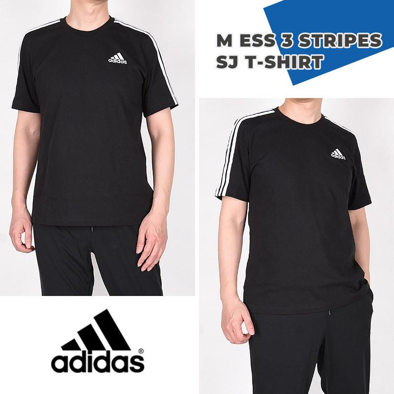 アディダス Adidas Tシャツ メンズ スポーツウェア トレーニング ランニング 運動 M Ess 3ストライプス Sj Tシャツ Gl3732 ブラック アイビーcasual 通販 Yahoo ショッピング