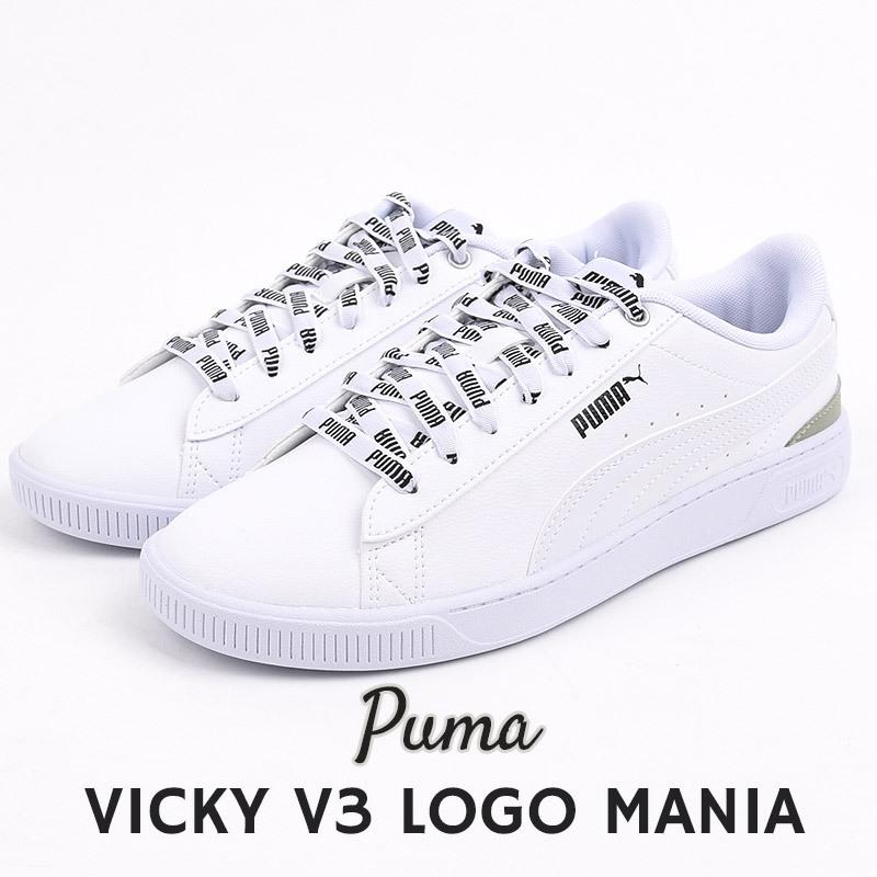 プーマ Puma スニーカー レディース カジュアル 靴 女性 ビッキー V3 ロゴマニア 3025 01 白 3025 アイビーcasual 通販 Yahoo ショッピング