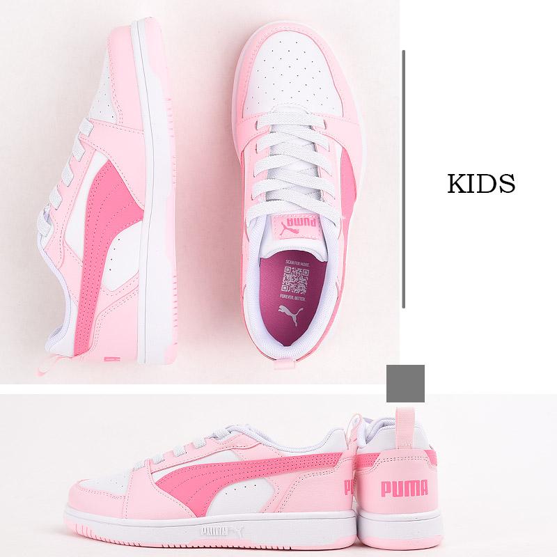 (新品)Puma スポーツシューズ ホワイト/ピンク PUMA（プーマ） スニーカー シューズ 靴 キッズ カジュアル ジュニア