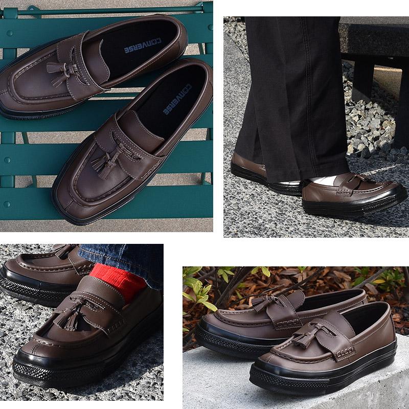 CONVERSE（コンバース） メンズ ローファー レザー スニーカー