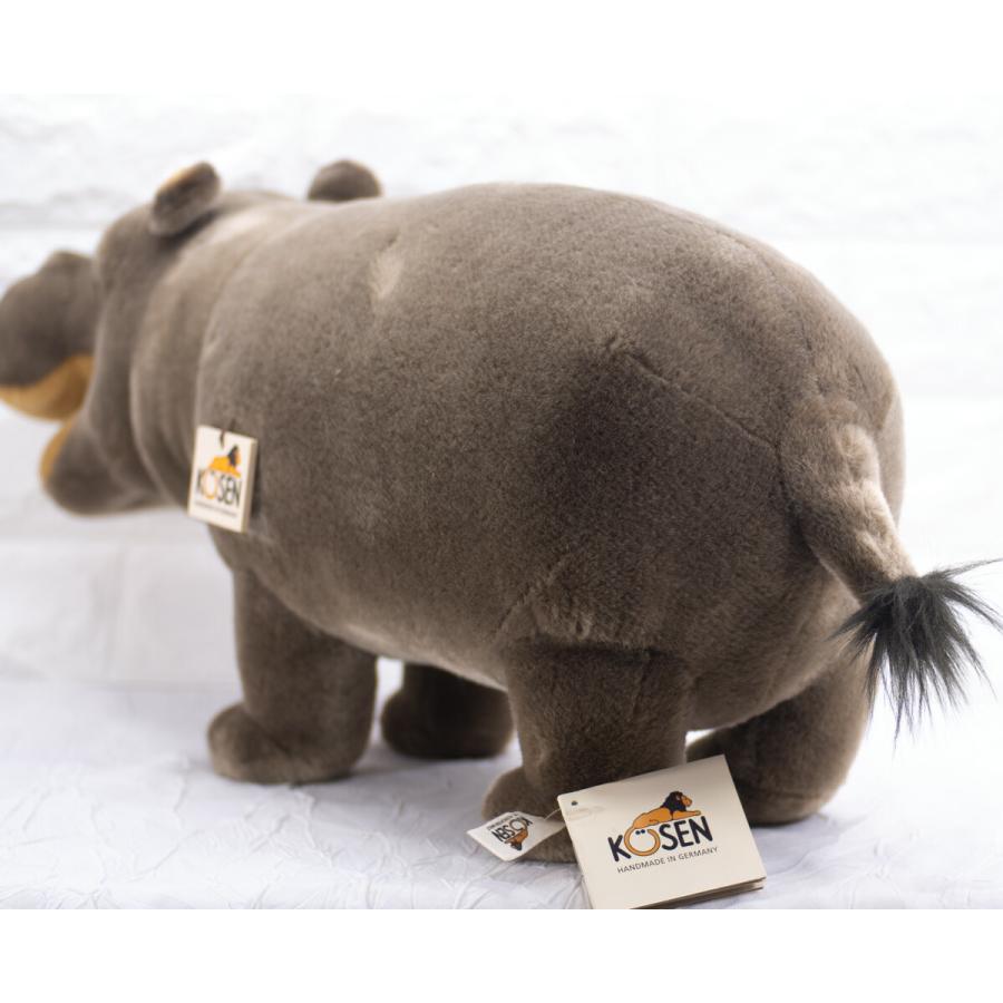 ケーセン ぬいぐるみ Kosen カバ (小) 40cm Hippo ドイツ製 リアル 動物 かば 河馬_2