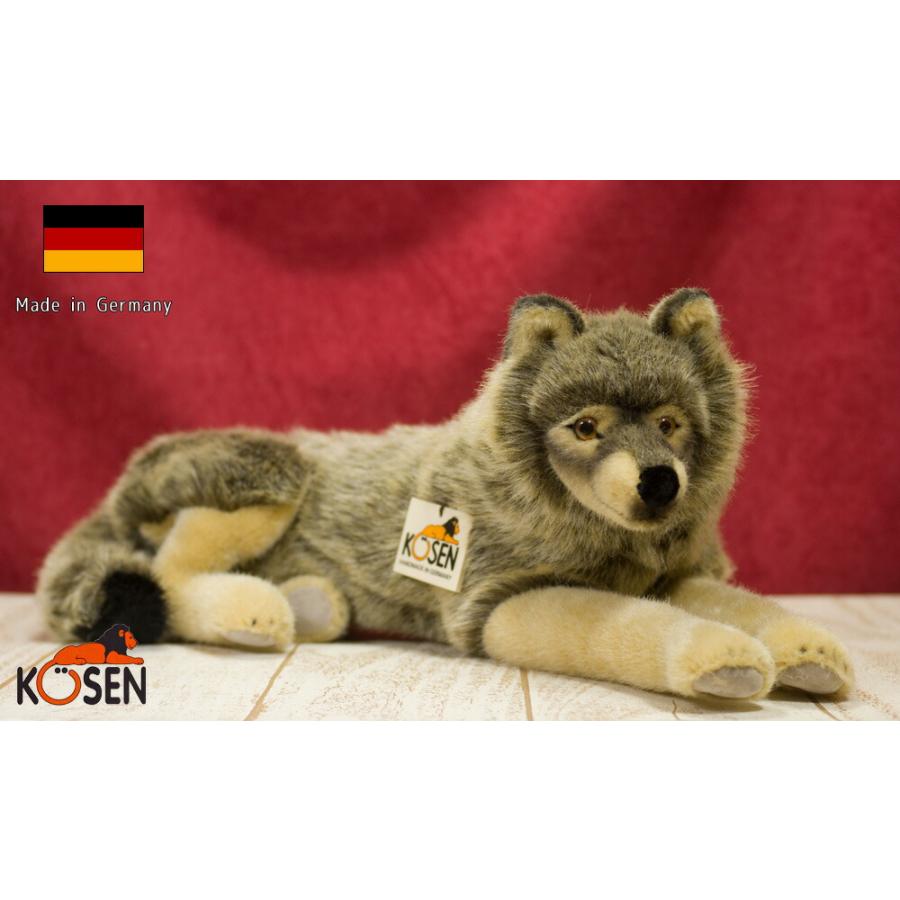 ケーセン ぬいぐるみ Kosen オオカミ 伏せ 41cm Wolf Lying リアル 動物 3850 テディベア専門店アイビールーム 通販 Yahoo ショッピング