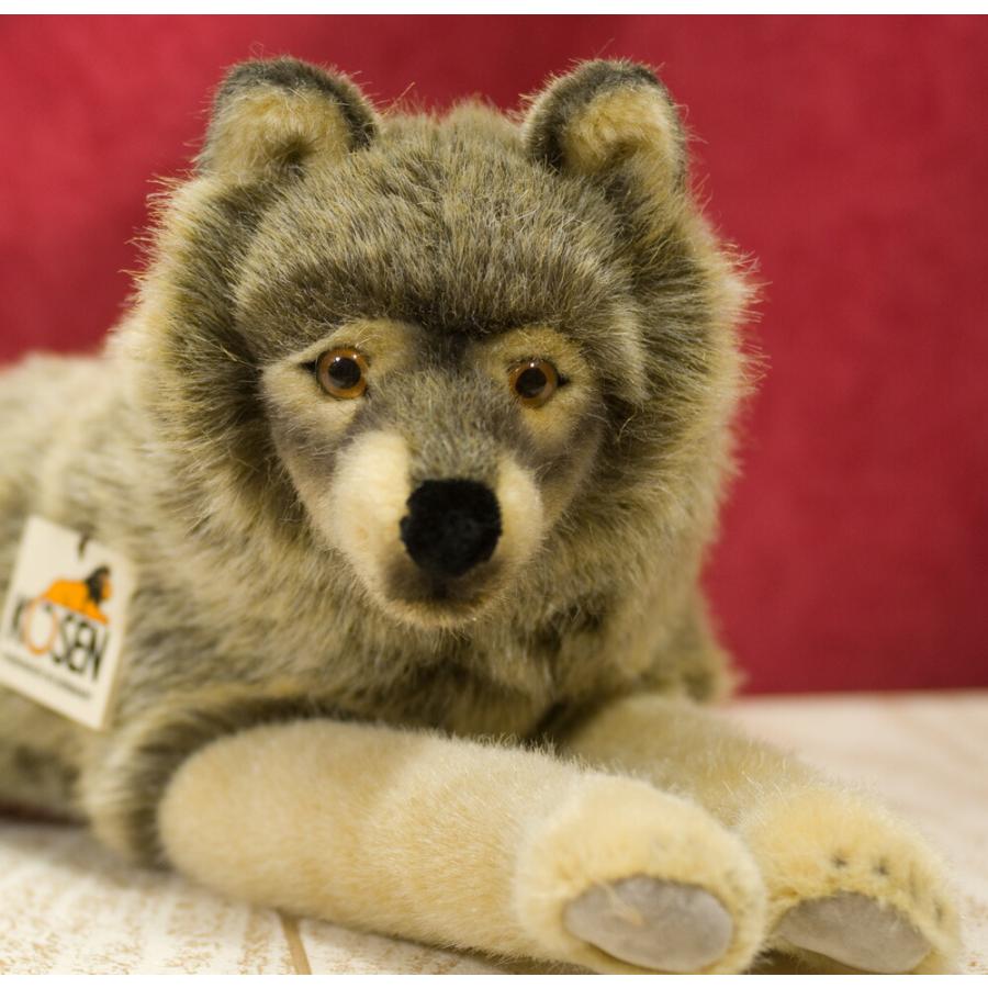 ケーセン ぬいぐるみ Kosen オオカミ 伏せ 41cm Wolf Lying リアル 動物 3850 テディベア専門店アイビールーム 通販 Yahoo ショッピング
