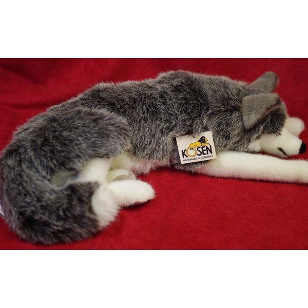 ケーセン ぬいぐるみ Kosen シベリアンハスキー 寝そべり 41cm ドイツ