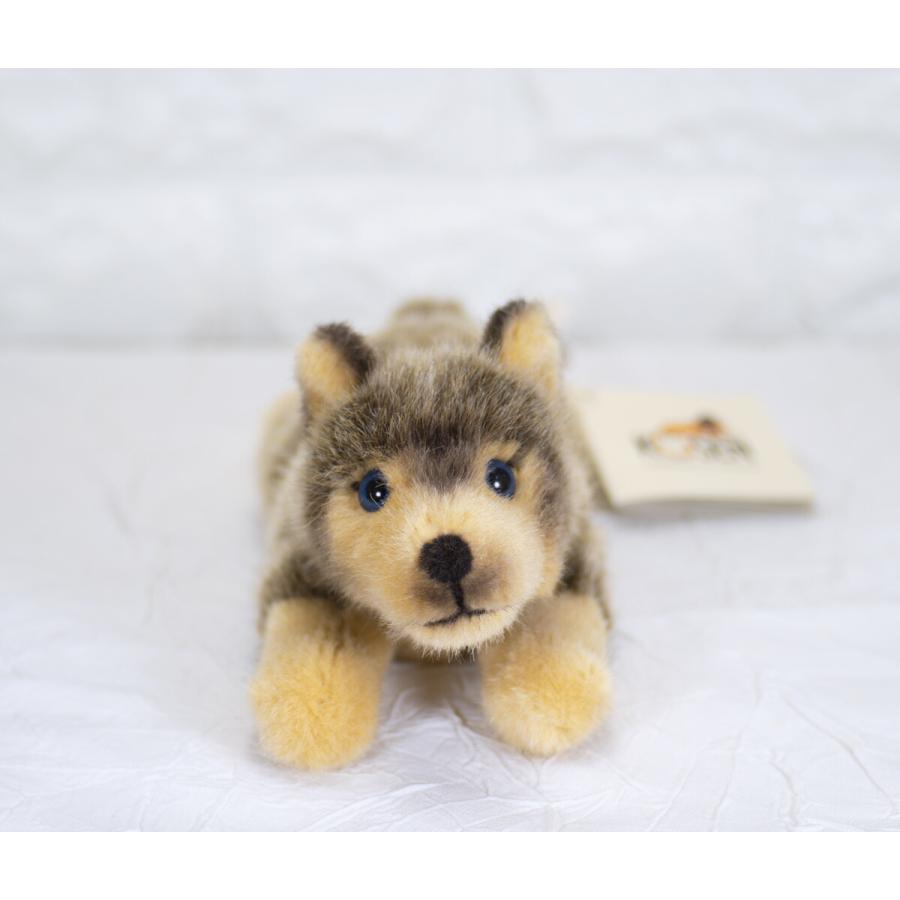 ケーセン ぬいぐるみ kosen オオカミの子 伏せ（ソフト） 20cm Wolf Pup Lying リアル 動物_1