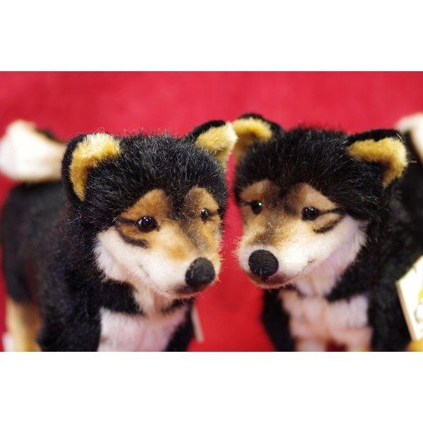 ケーセン ぬいぐるみ Kosen 柴犬 黒 立ち 28cm ドイツ製 リアル 動物