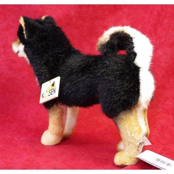ケーセン ぬいぐるみ Kosen 柴犬 黒 立ち 28cm ドイツ製 リアル 動物