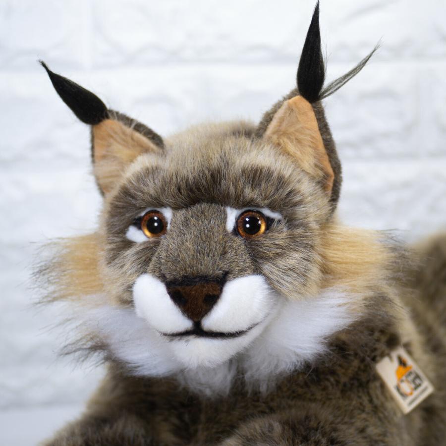 ケーセン ぬいぐるみ Kosen オオヤマネコ 伏せ 59cm Lynx lying ドイツ